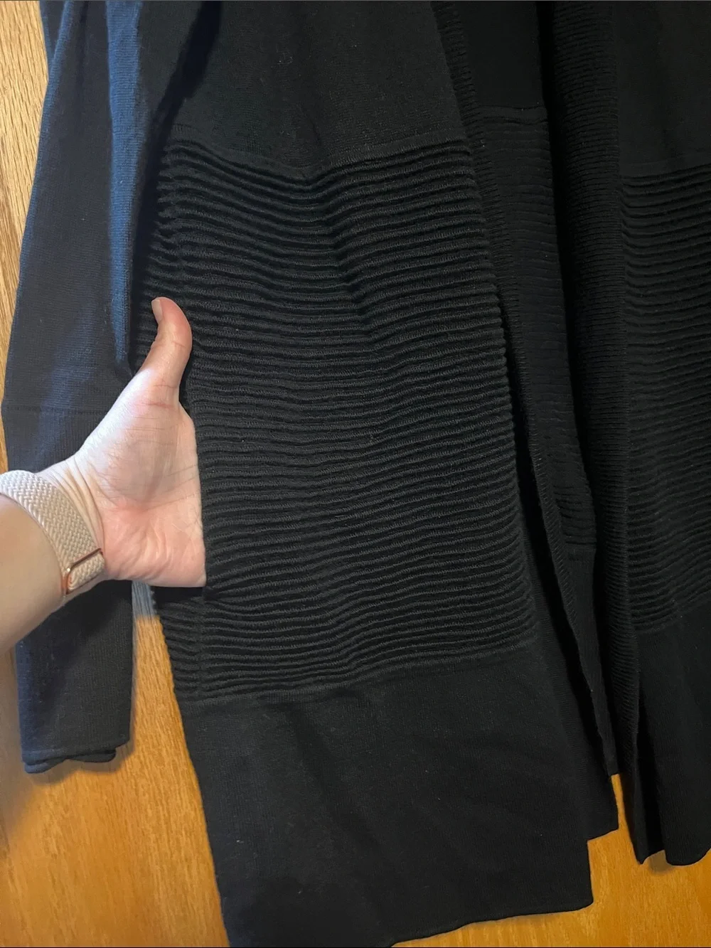 lululemon athletica Black Open-Front Ribbed Panel Cardigan